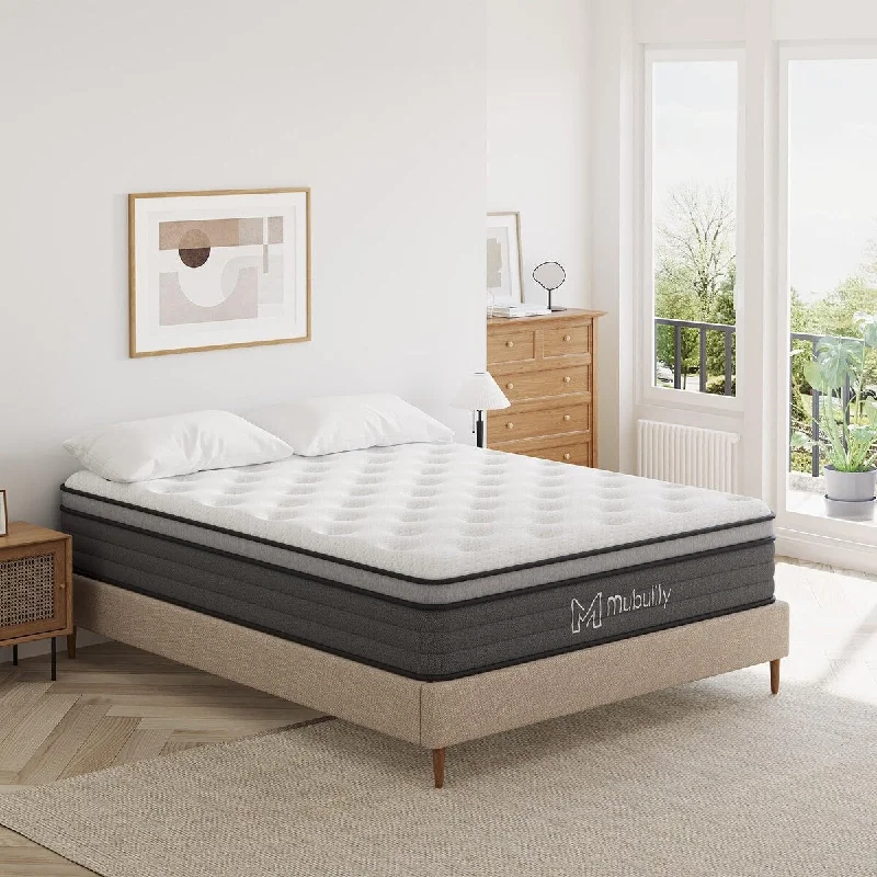 10 Inch Hybrid Mattress in a Box with Gel Memory Foam Mattress,Individually Wrapped Pocket Coils Innerspring Mattress