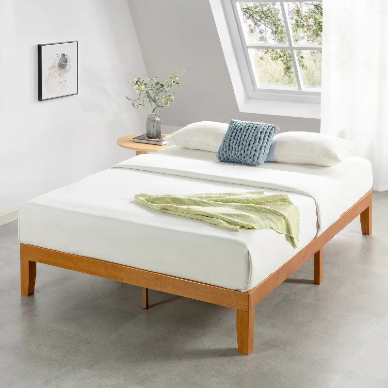 12" Classic Solid Wood Platform Bed Frame