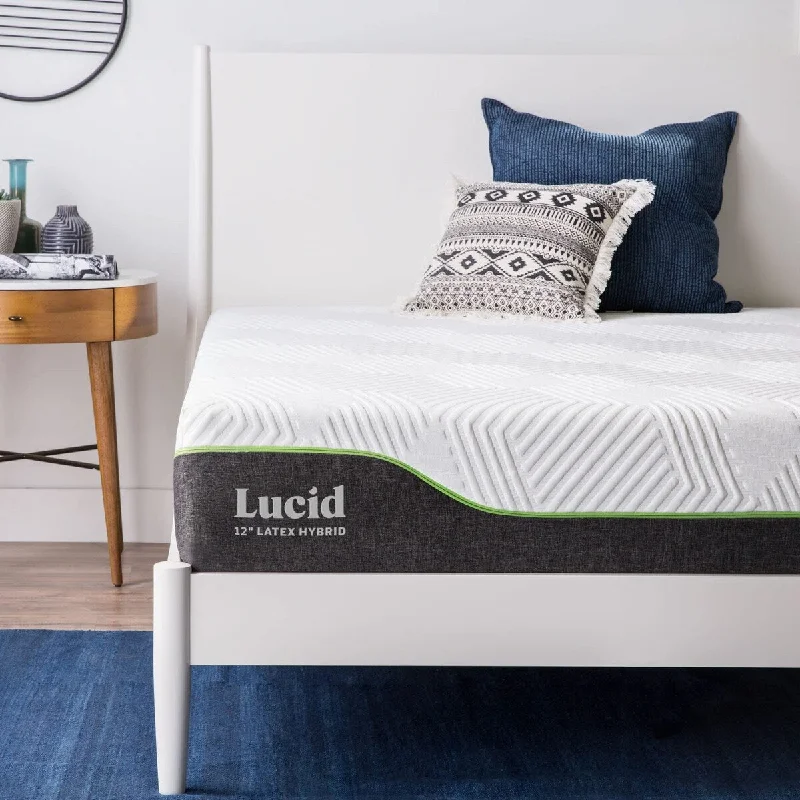 12 Inch Latex Hybrid Mattress - Responsive Latex Foam and Encased Springs - Firm Feel - Motion Isolation - Edge Support