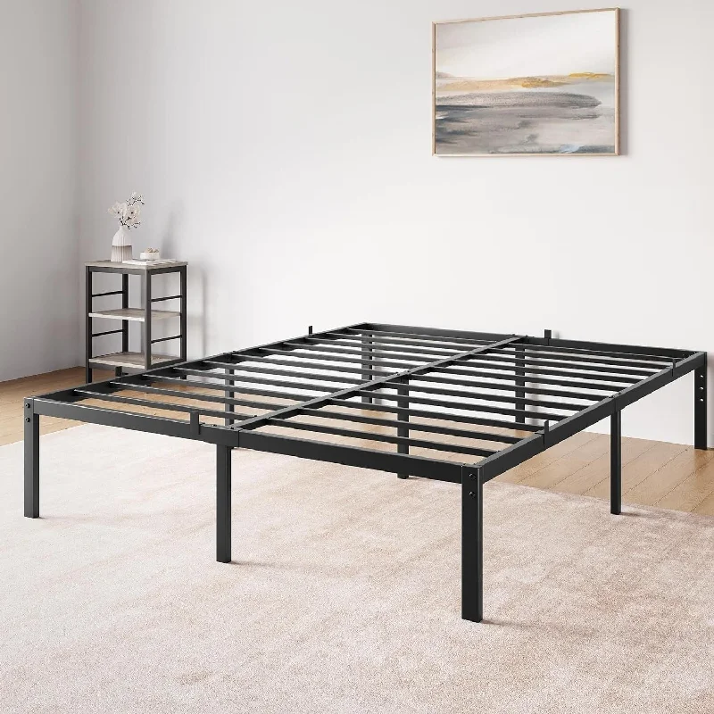 Bed Frame with Storage Space Under Bed, Metal Platform Bed Frame