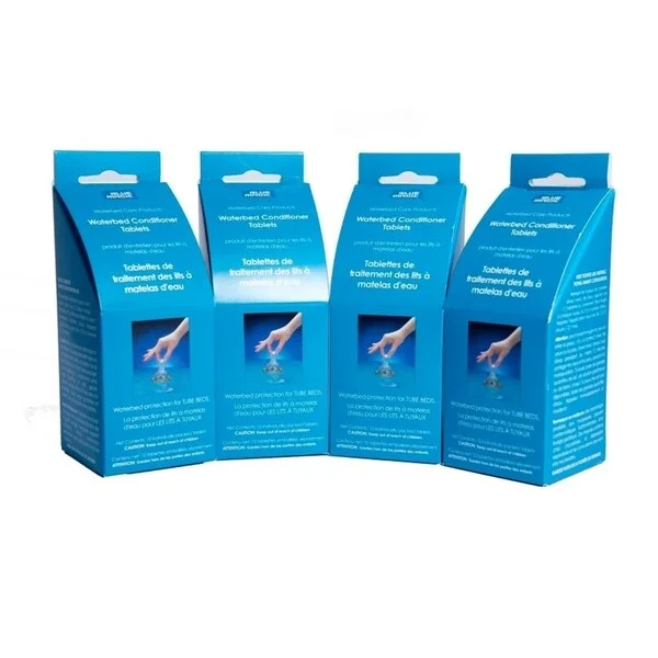 Blue Magic 4 PK. Waterbed Conditioner Tablets (10 per pack) - 2.25"w x 2.25"l x 6"h