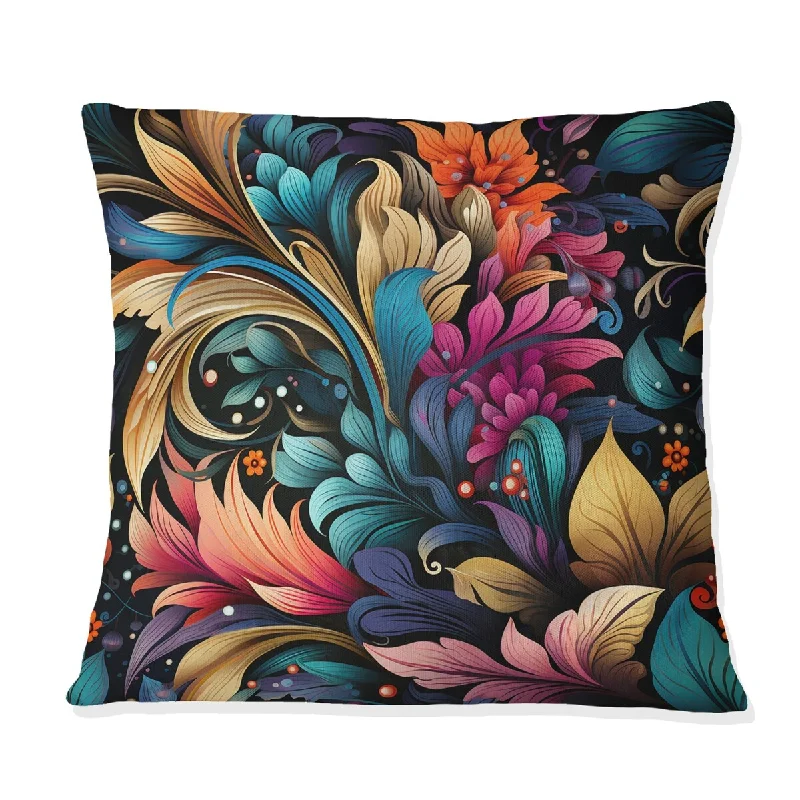 Designart "Bohemian Rhapsody Paisley Pattern XIII" Paisley Printed Throw Pillow