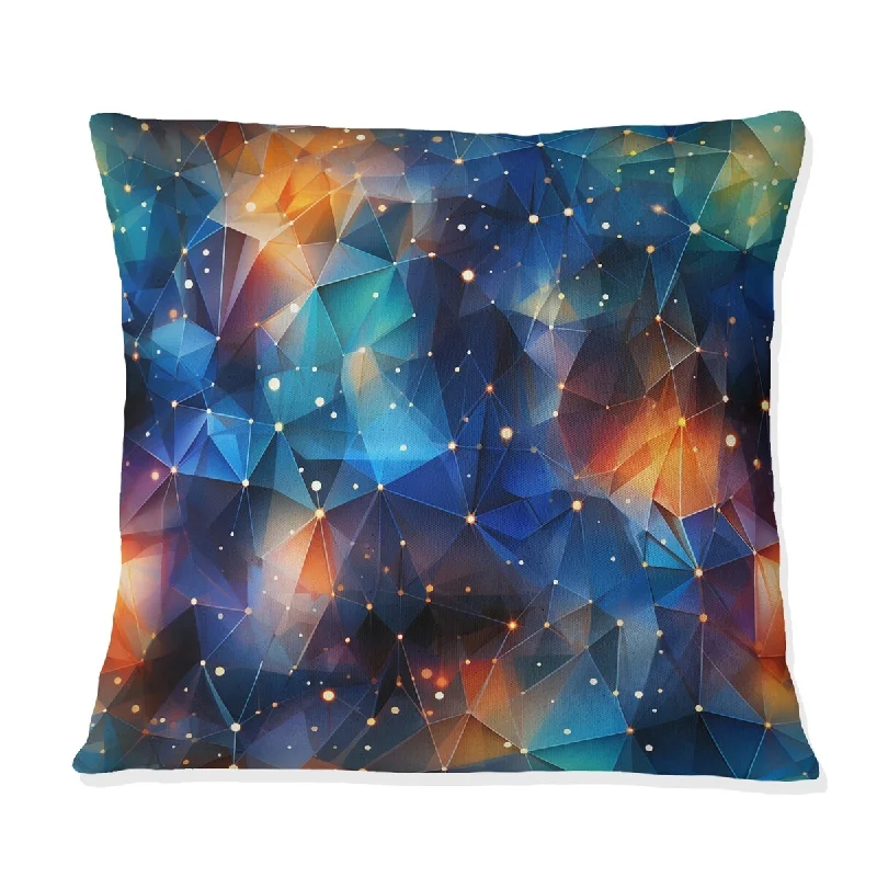 Designart "Celestial Dreams Geometric" Geometric Printed Throw Pillow