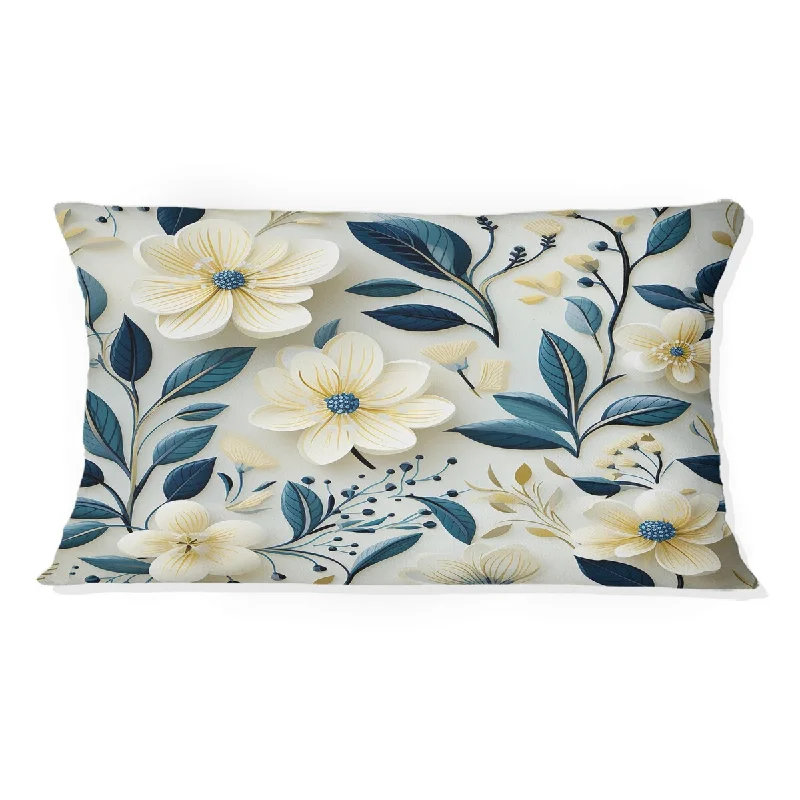 Designart "Coastal Elegance IV" Plants Printed Throw Pillow