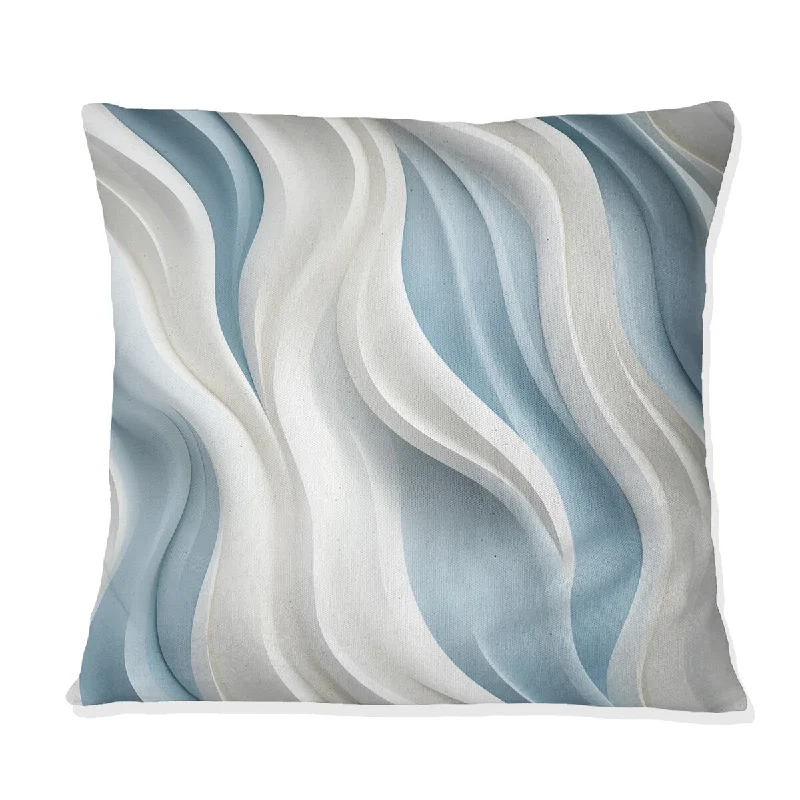 Designart "Gentle Lines" Abstract Printed Throw Pillow