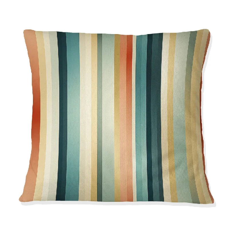 Designart "Green Industrial Chic Striped Patterns II" Striped Printed Throw Pillow