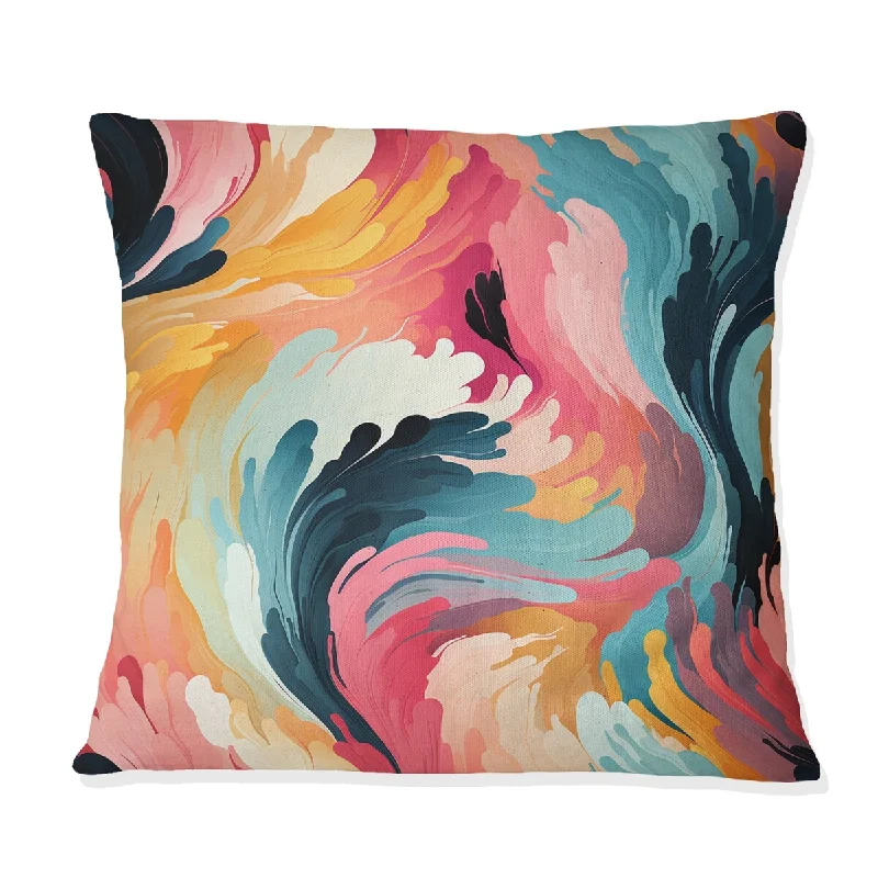 Designart "Ikat Artistry Mosaic Radiance III" Abstract Printed Throw Pillow