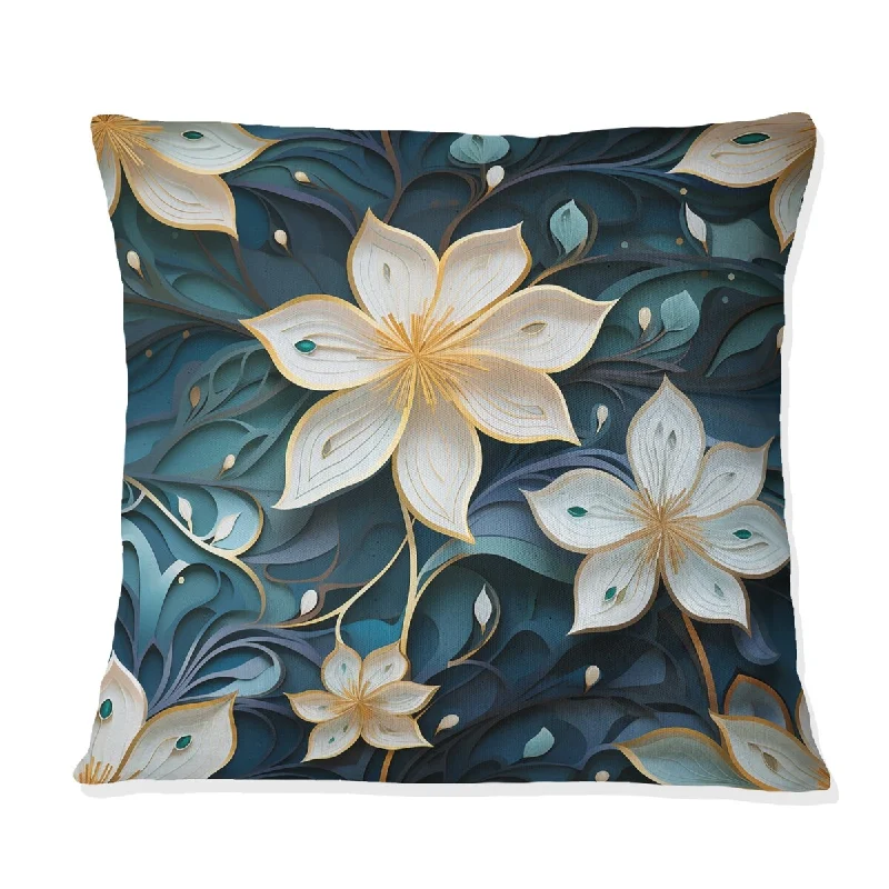 Designart "Inner Harmony Exploration Mediation II" Floral Printed Throw Pillow