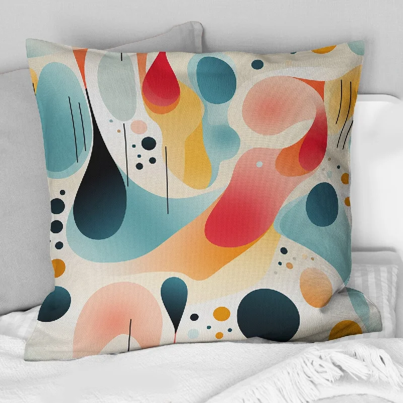 Designart "Minimalist Abstraction" Geometric Printed Throw Pillow