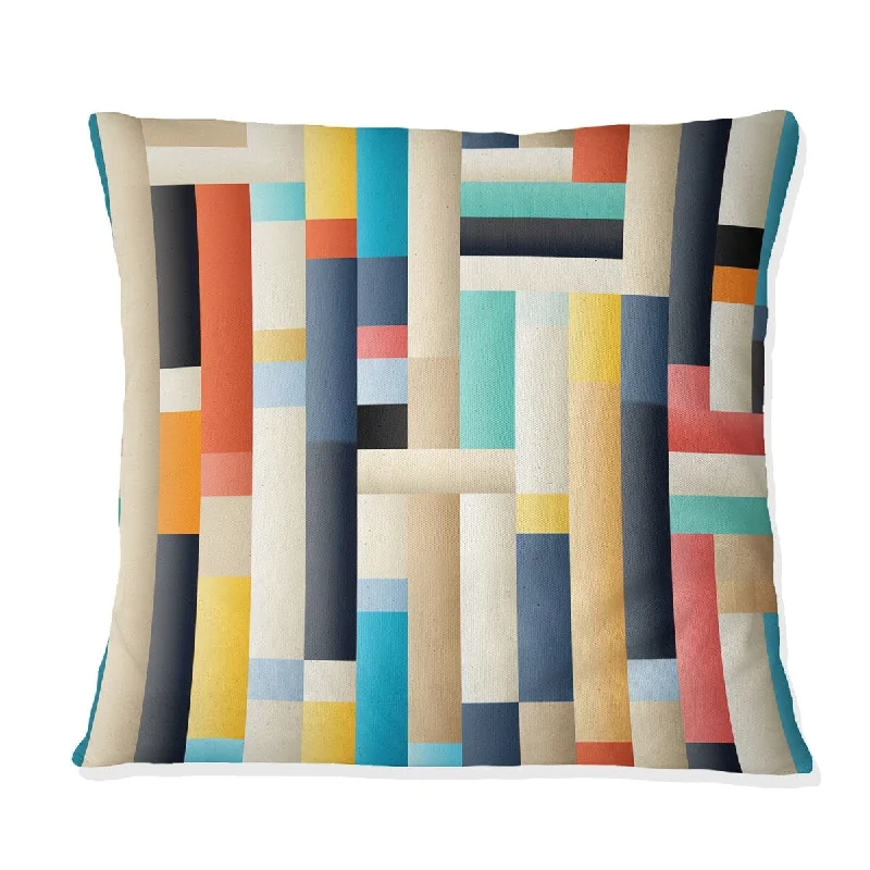 Designart "Modern Bold Stripes Pattern II" Striped Printed Throw Pillow