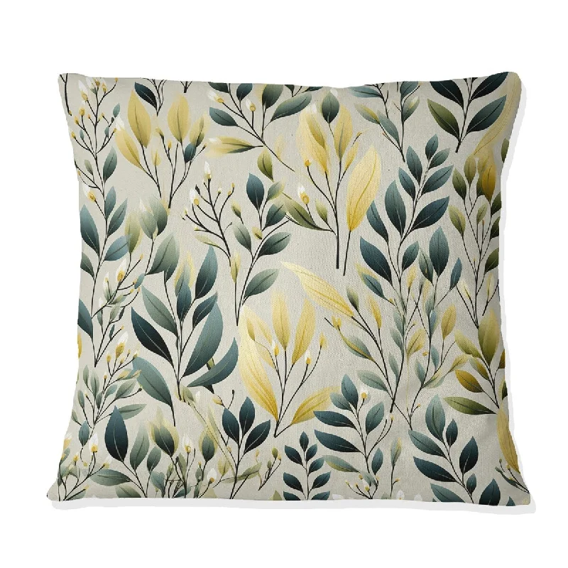 Designart "Modern Greenery II" Plants Printed Throw Pillow