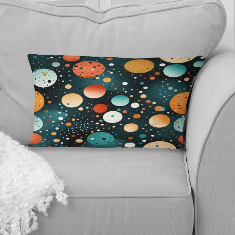 Designart "Mystical Poka Dota Harmony IV" Polka Dots Printed Throw Pillow