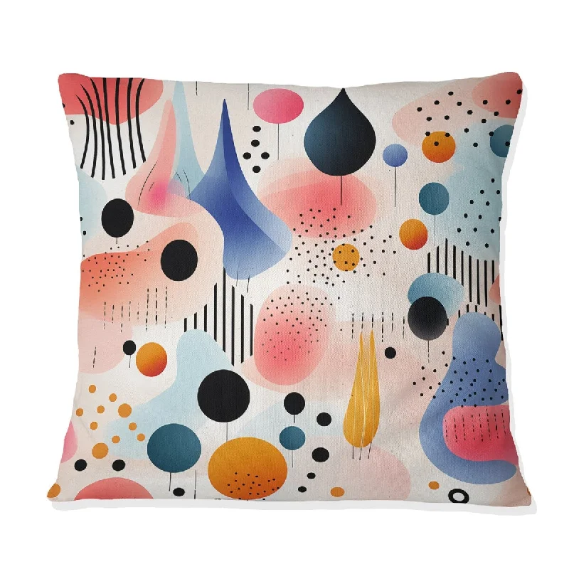 Designart "Playing Pattern With Colorful Geometric" Geometric Printed Throw Pillow