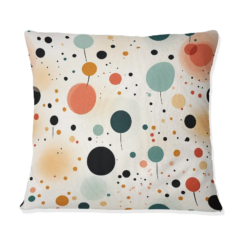 Designart "Scandinavian Simplicity Polka Dots Pattern" Polka Dots Printed Throw Pillow