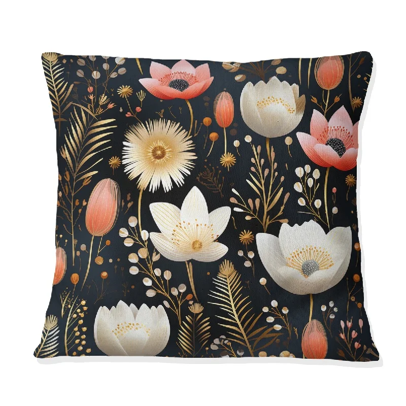 Designart "Summer Flower Cottage Pattern I" Floral Printed Throw Pillow