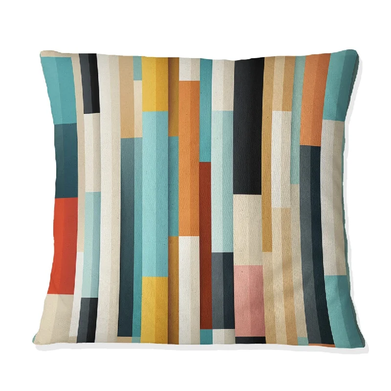 Designart "Urban Chic Striped Pattern I" Striped Printed Throw Pillow