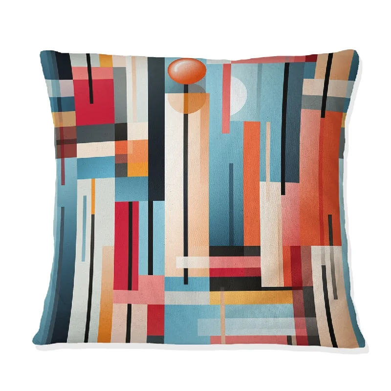 Designart "Urban Chic Striped Pattern" Striped Printed Throw Pillow