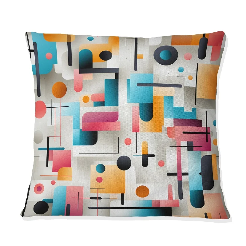 Designart "Urban Geometric Ii II" Geometric Printed Throw Pillow