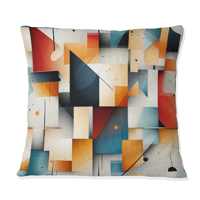 Designart "Urban Mosaic IV" Geometric Printed Throw Pillow