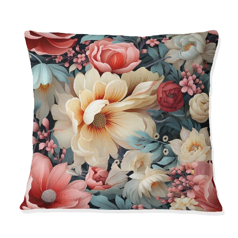 Designart "Vintage Pastel Harmonous Paisley Dreams I" Floral Printed Throw Pillow