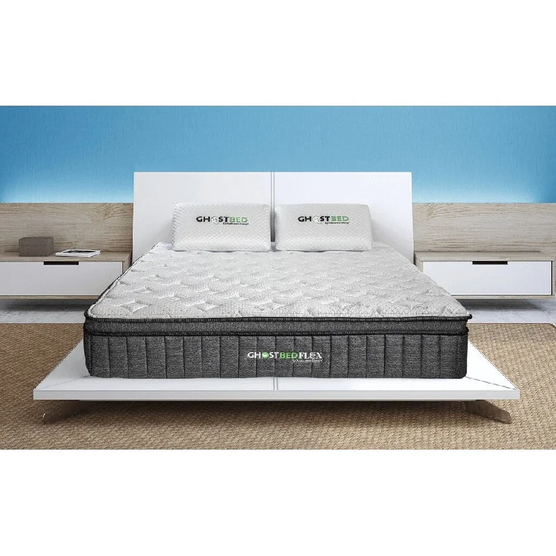 GhostBed 13 inch Flex Hybrid Medium Firm Memory Foam Mattress