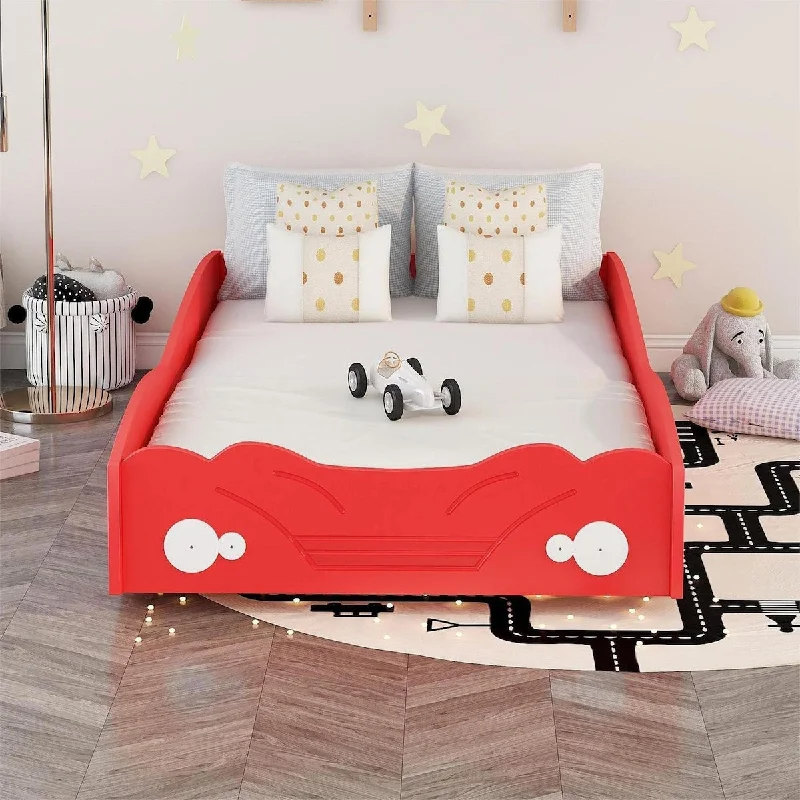 Modern Twin Car-Shaped Platform Bed