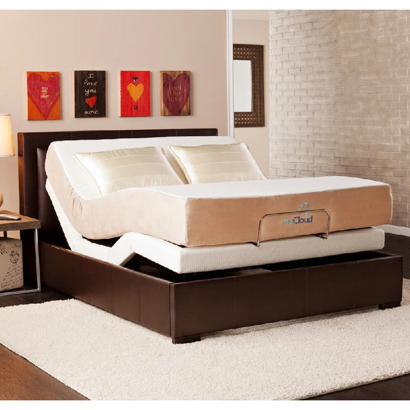 myCloud Adjustable Bed Queen-size with 10-inch Gel Infused Memory Foam Mattress