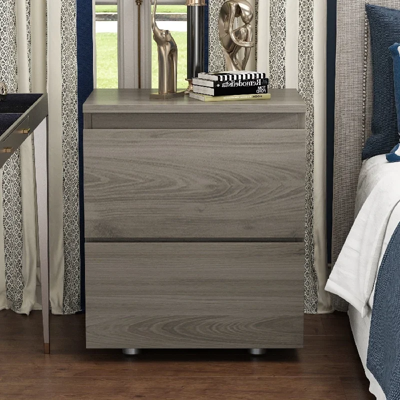 Premium 2-Drawer Nightstand 3 Colors Bedside Table by Kerrogee