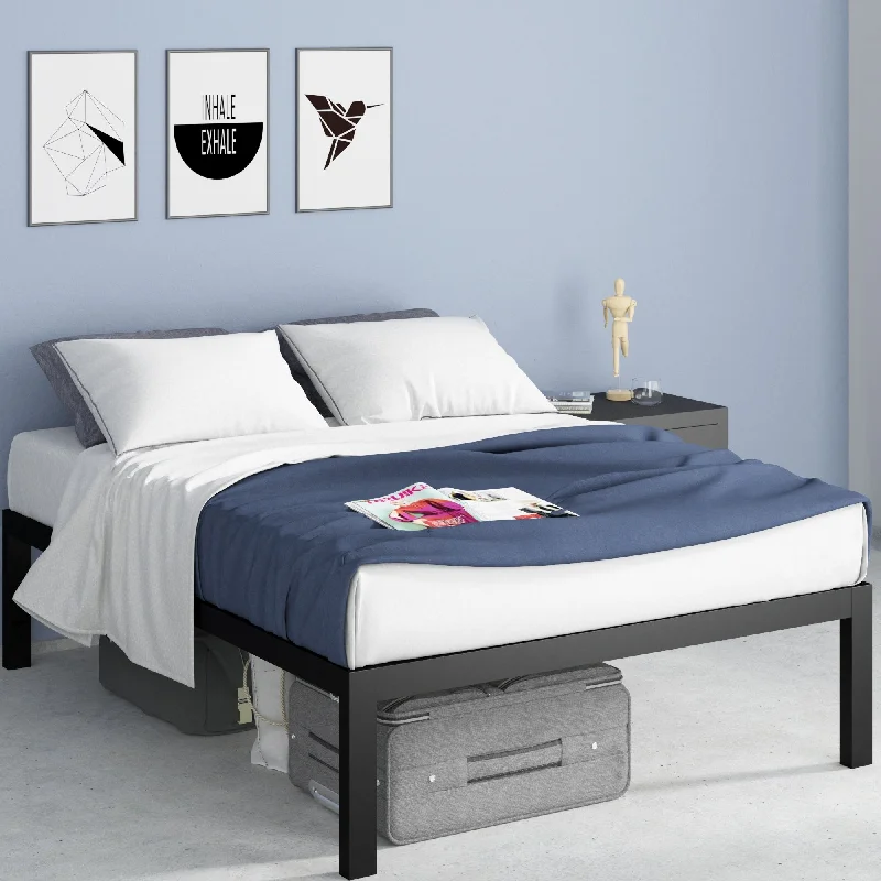 Priage by ZINUS 18-inch High Black Metal Platform Bed Frame