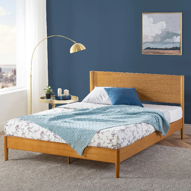 Priage by ZINUS Mid Century Wood Platform Bed Frame