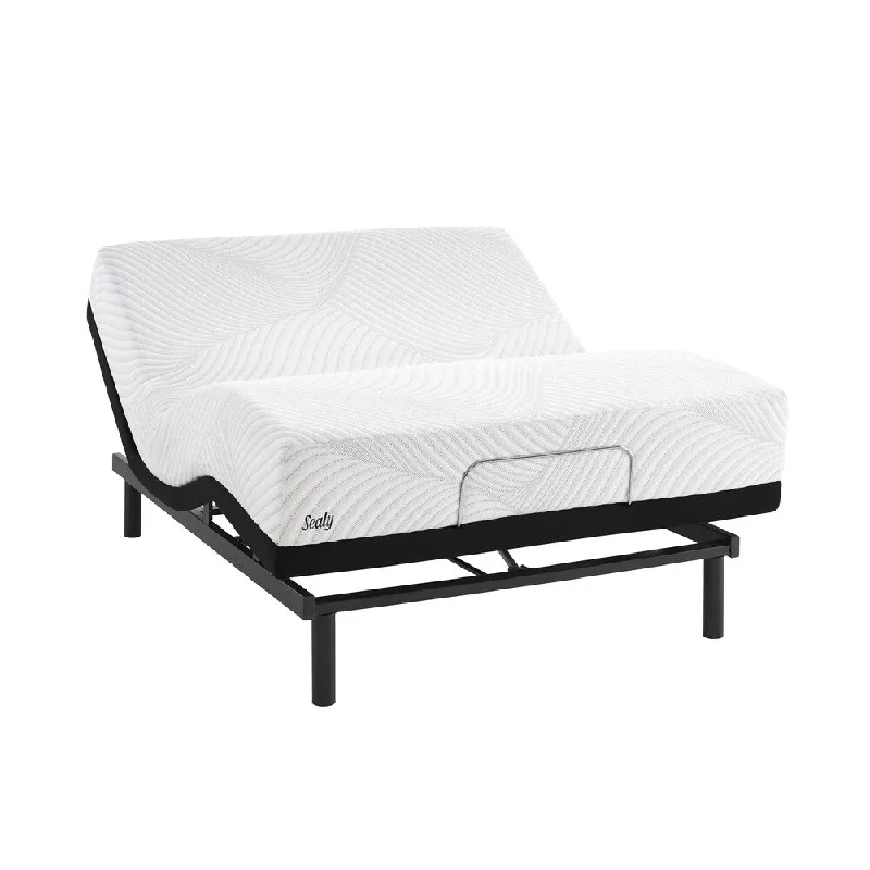 Sealy Conform Essentials 10.5-inch Cushion Firm Split California King-size Gel Memory Foam Ease Adjustable Mattress Set