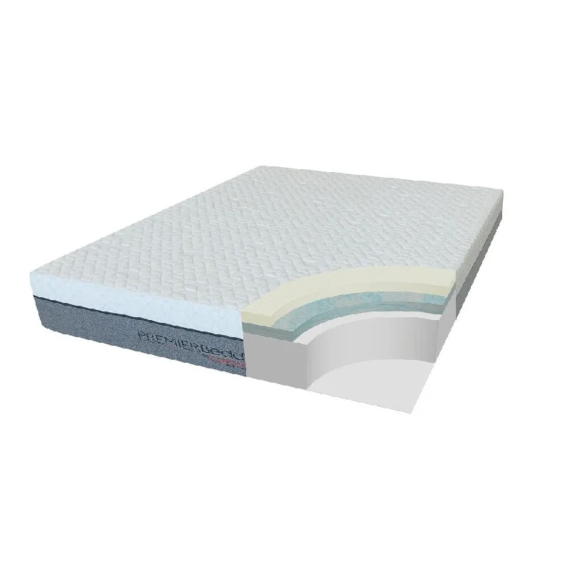 Solaris Grey and White 12-inch Memory Foam Mattress