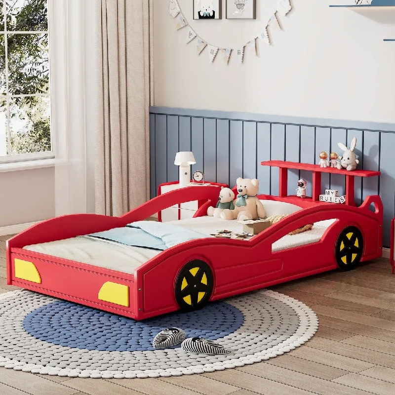 Wooden Race Car Platform Bed