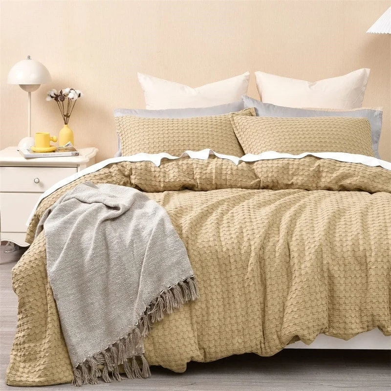 100% Cotton Waffle Duvet Cover