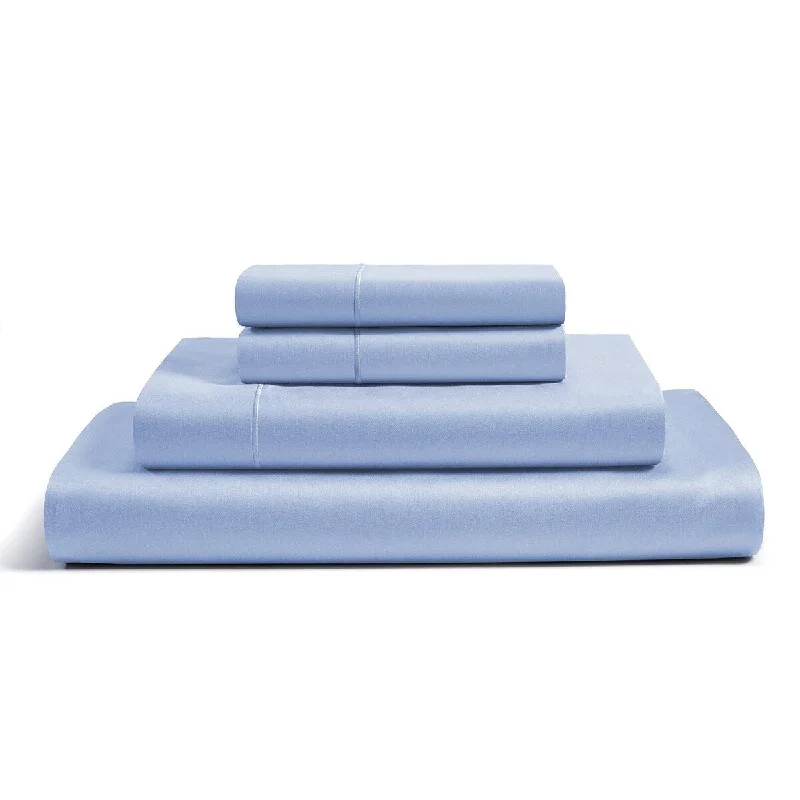 100% Egyptian Cotton Sheets King Size, 800 Thread Count Blue 4 Piece Sheet Set