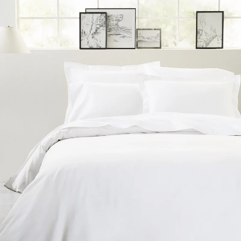 1872 Solid 700 Thread Count Queen Fitted Sheet White