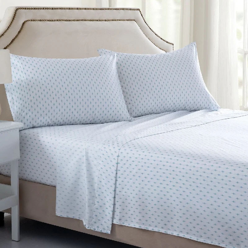 3 or 4-Piece Wrinkle-Resistant Printed Sheet Set, Geo Tiles