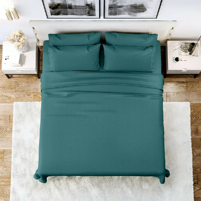 6 Piece Sheet Set 1800 Series Egyptian Deep Pocket Twin XL Teal