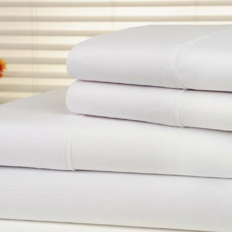 Anti-Microbial 4-Piece Sheet Set Full White