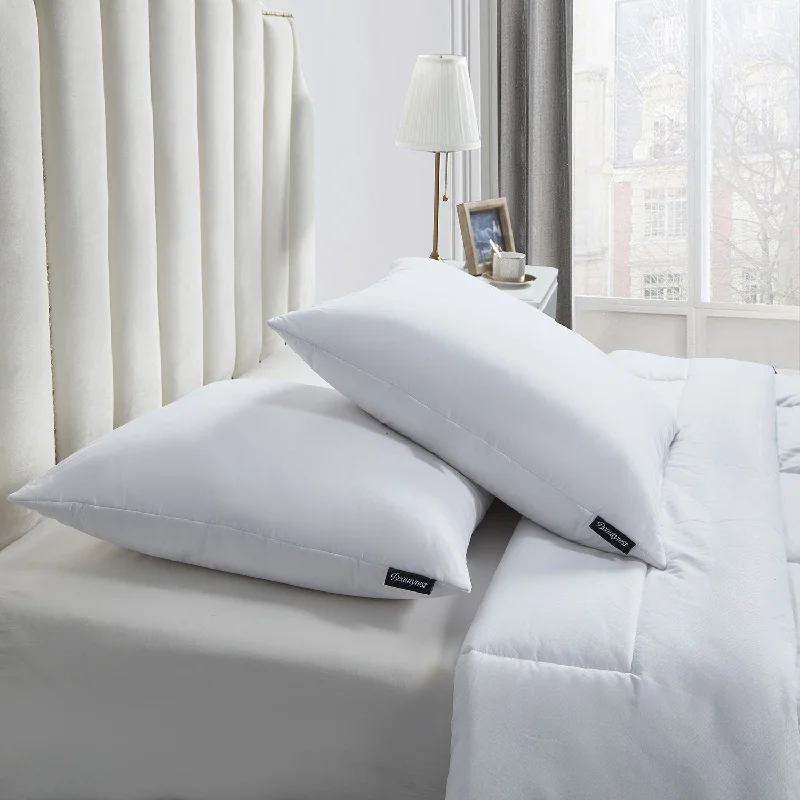 Beautyrest Softy Around European Square 26 x 26 Inch Feather and Down Pillows (Set of 2) - White