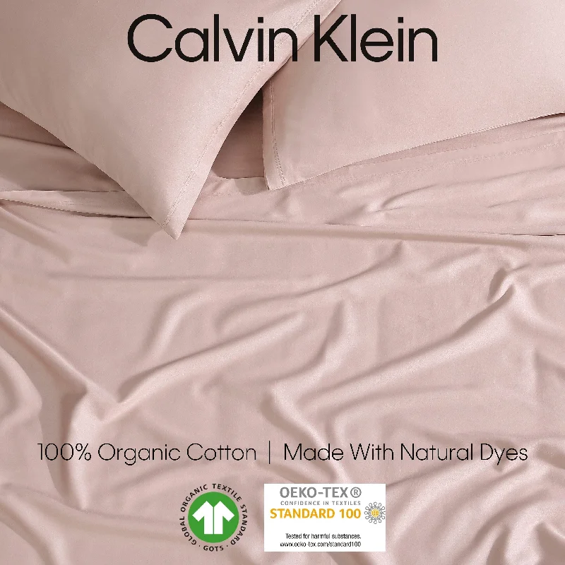 Calvin Klein Organic Earth Solid 4 Piece Sheet Set