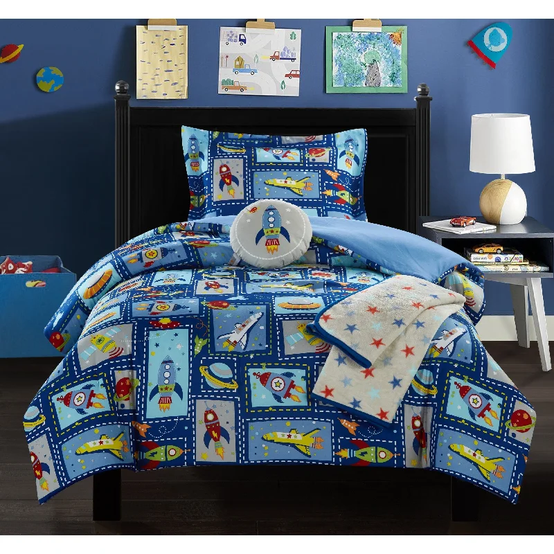 Chic Home Booster 5 Piece "Space Explorer" Theme Comforter Set