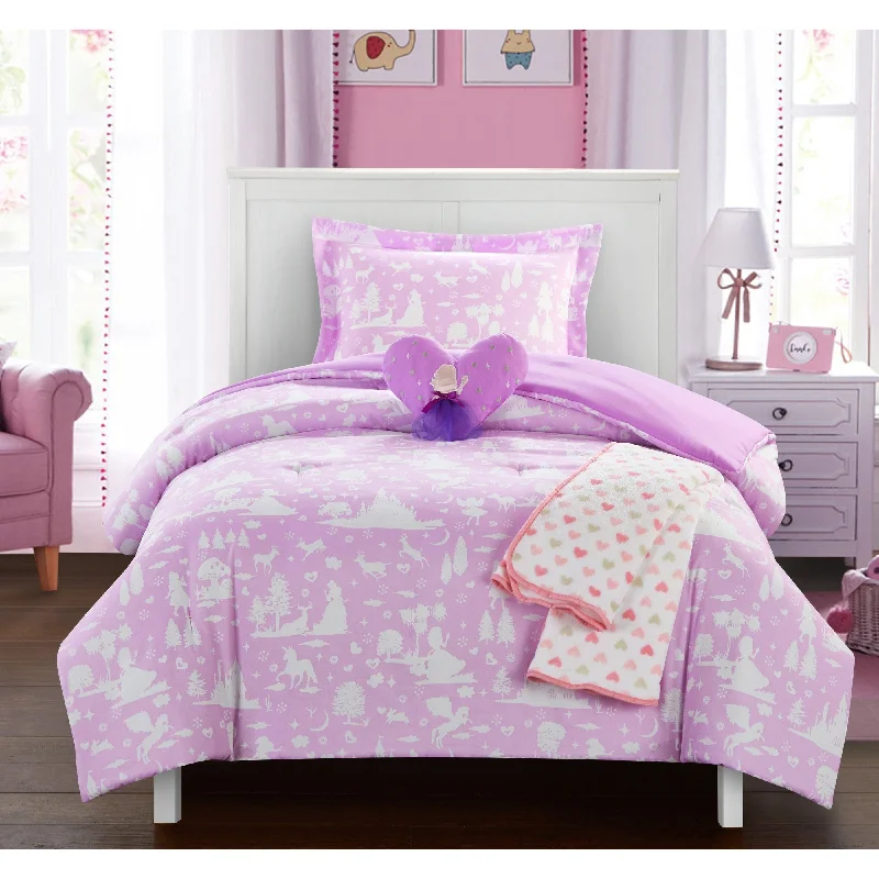 Chic Home Dart 5 Piece Fairy Tale Theme Youth Design Comforter Set