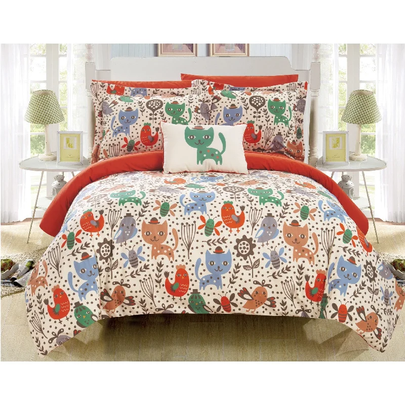 Chic Home Tiggy 8 Piece Reversible Cute Animal Youth Comforter Set