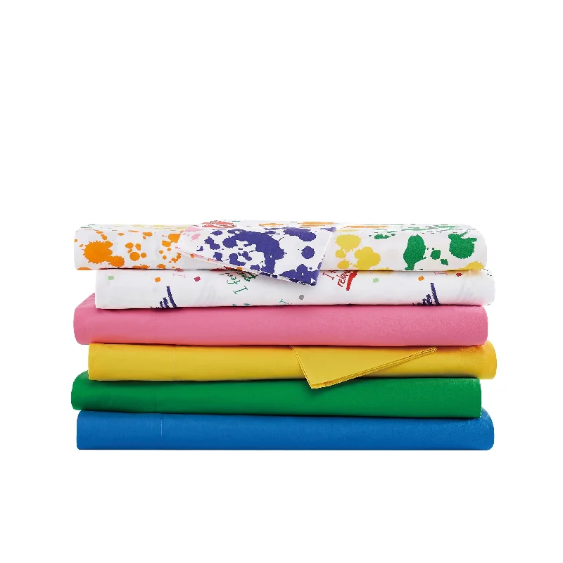 Crayola Cotton Percale Solid Color Sheet Set