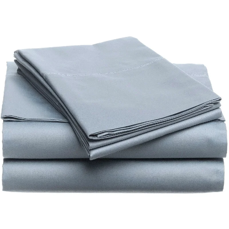 Daily Boutik Full size 400-TC Egyptian Cotton Sheet Set in Smokey Blue