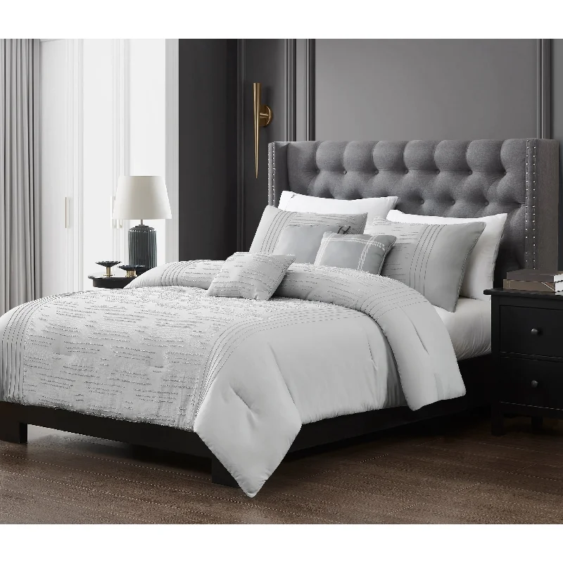 Dash 6-piece Comforter Set Grey Queen