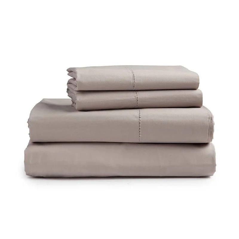 Full Signature Cotton Percale Sheet Set - Light Taupe