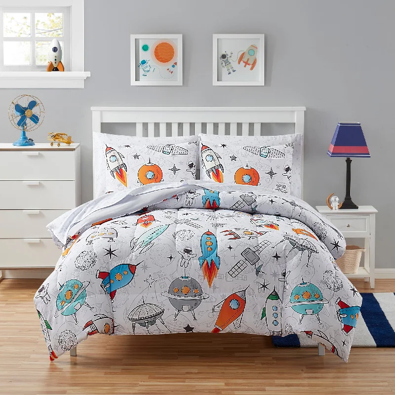 Kids Space BIAB 5 Piece Comforter, Sham & Sheet Set