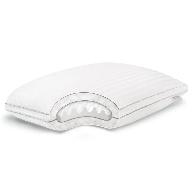 Linenspa Essentials Luxurious 300 Thread Count Cotton Cover Gel Fiber Pillow with Convoluted Memory Foam Core